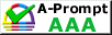A-Prompt Version 1.0.6.0überprüft.. WAI- Stufe 'triple A'